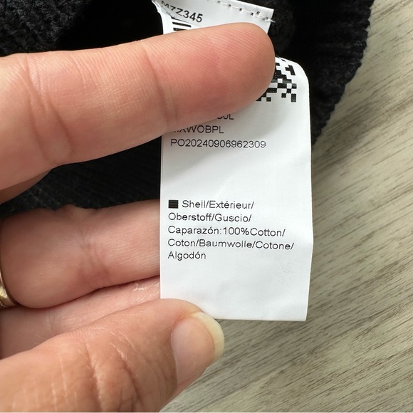 NEW 100% Cotton Women’s Oversized Crochet Sweater Black Large L - Picture 3 of 7